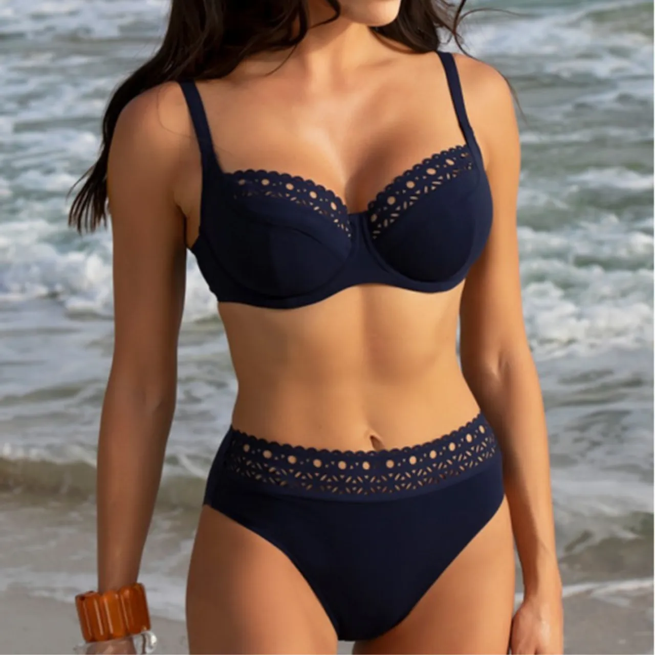 Ajourage Couture Balconet Bikini Top in Marina