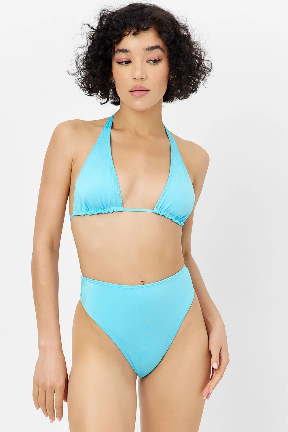 Anne Shine Full Coverage Bikini Bottom - Aquamarine