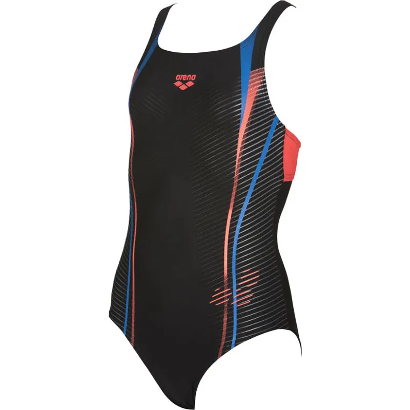 Arena - Roy Pro Back Girls Swimsuit - Black/Pink