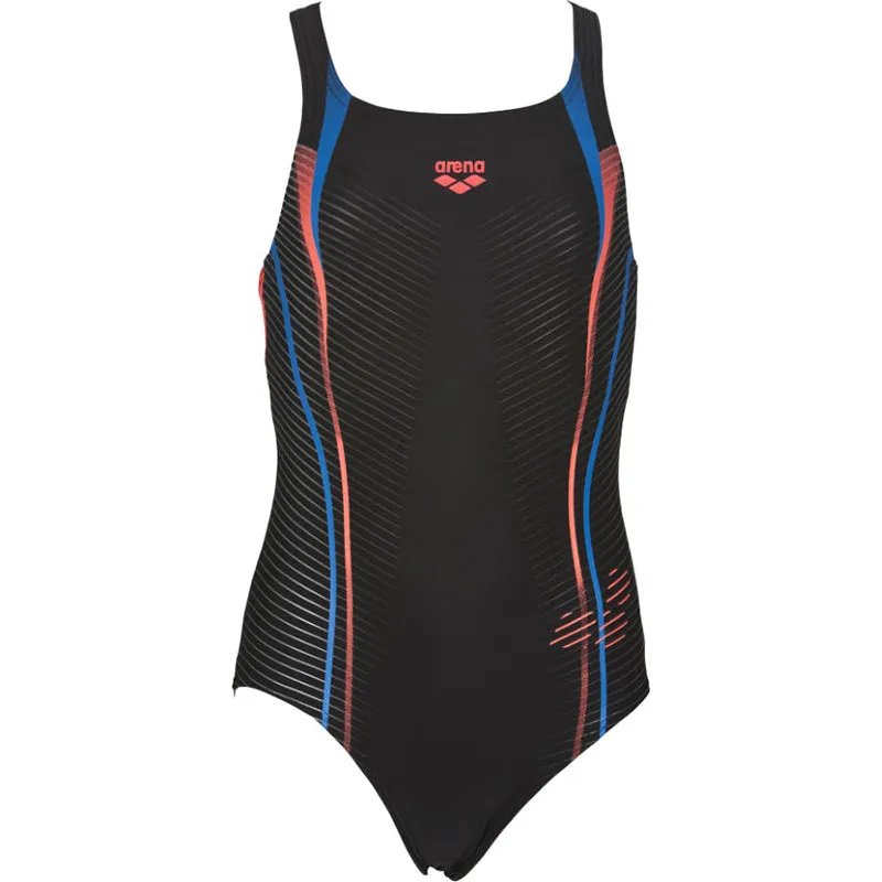 Arena - Roy Pro Back Girls Swimsuit - Black/Pink