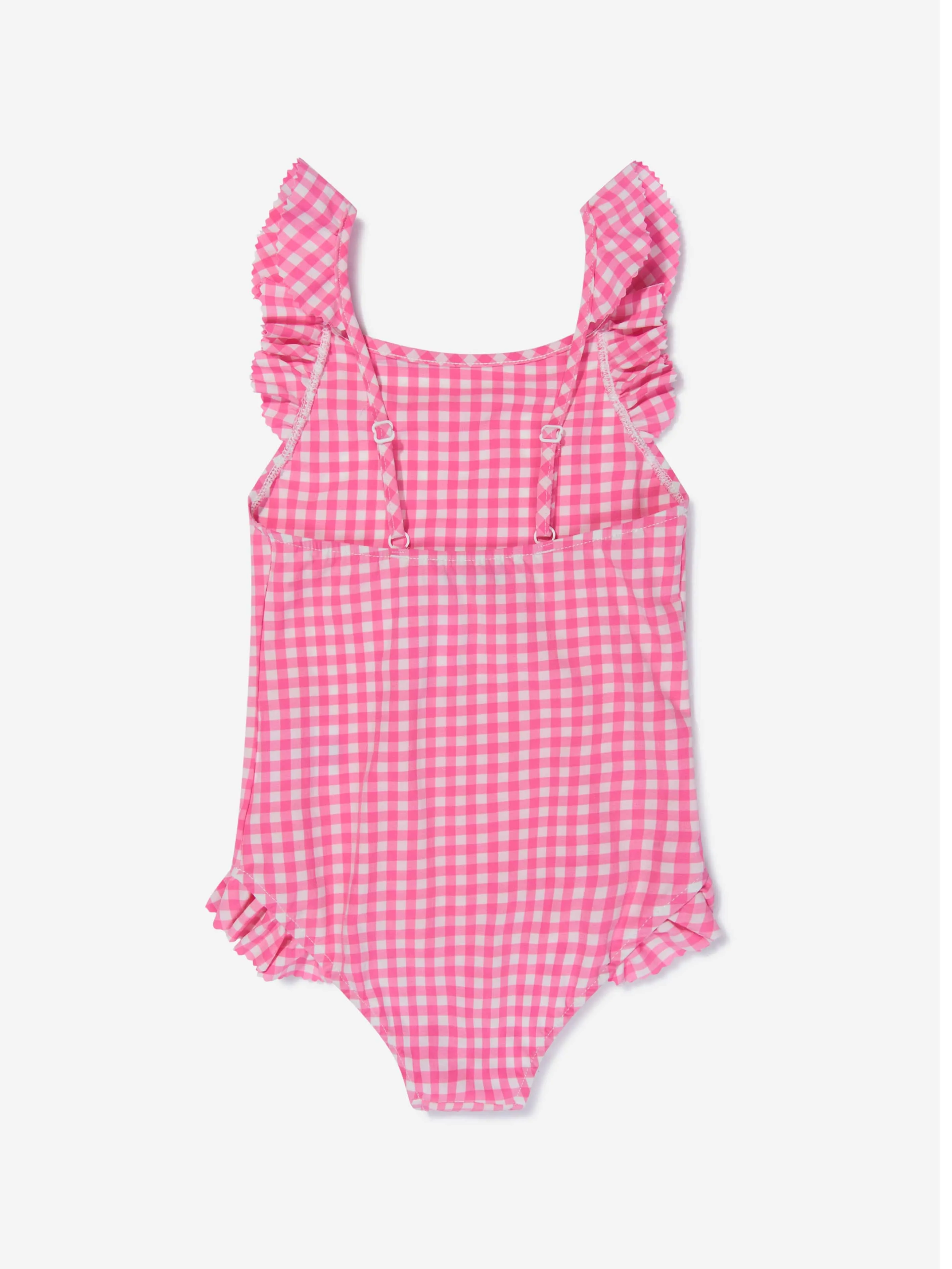 Bonpoint Girls Gingham Ruffle Swimsuit