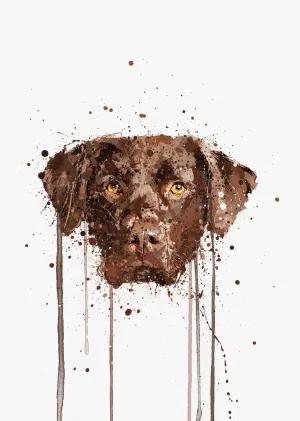 Chocolate Labrador Wall Art Print