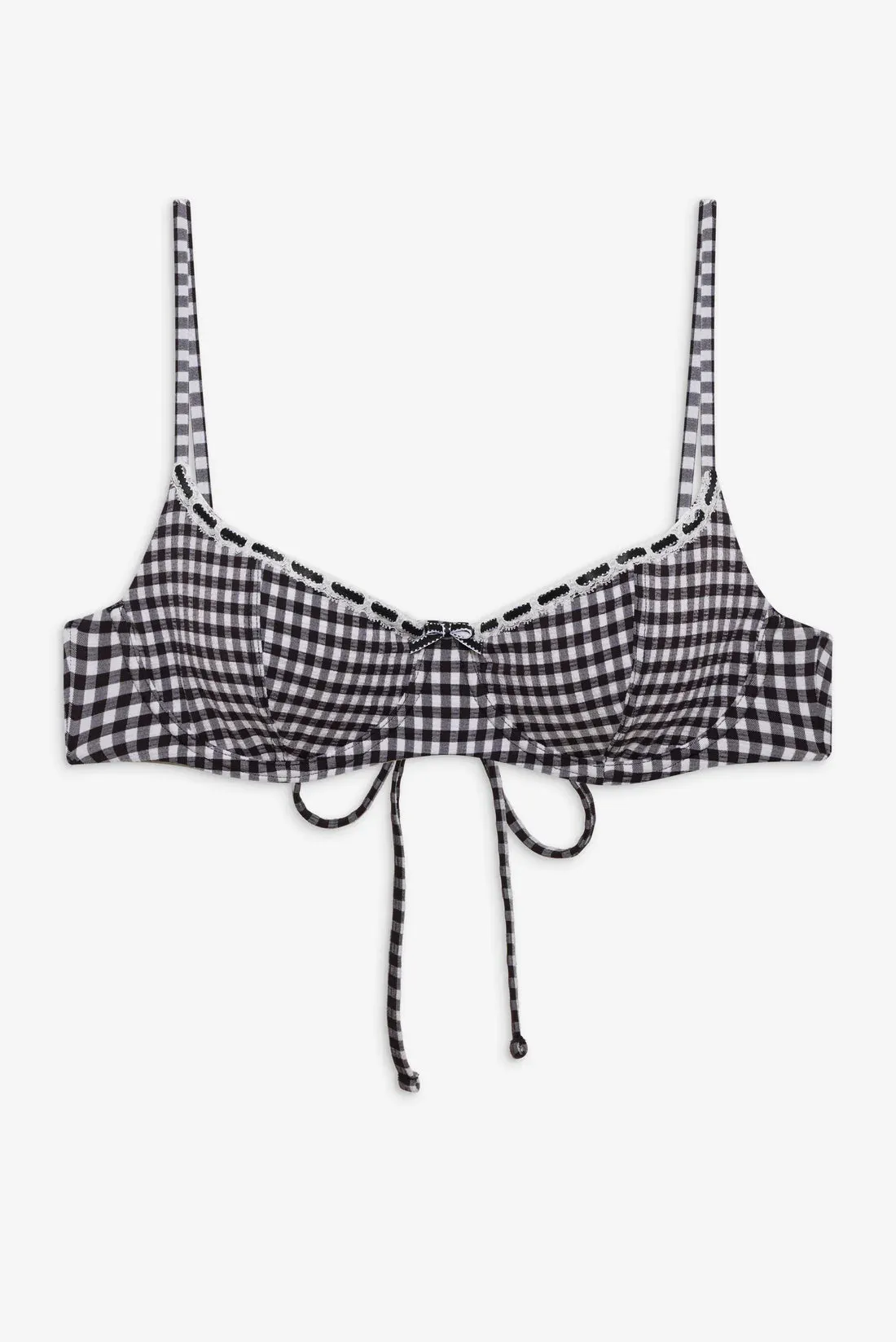 Cola Gingham Underwire Bikini Top ~ Blackberry Gingham