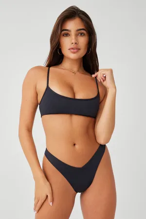 Dallas Bralette Bikini Top - Black