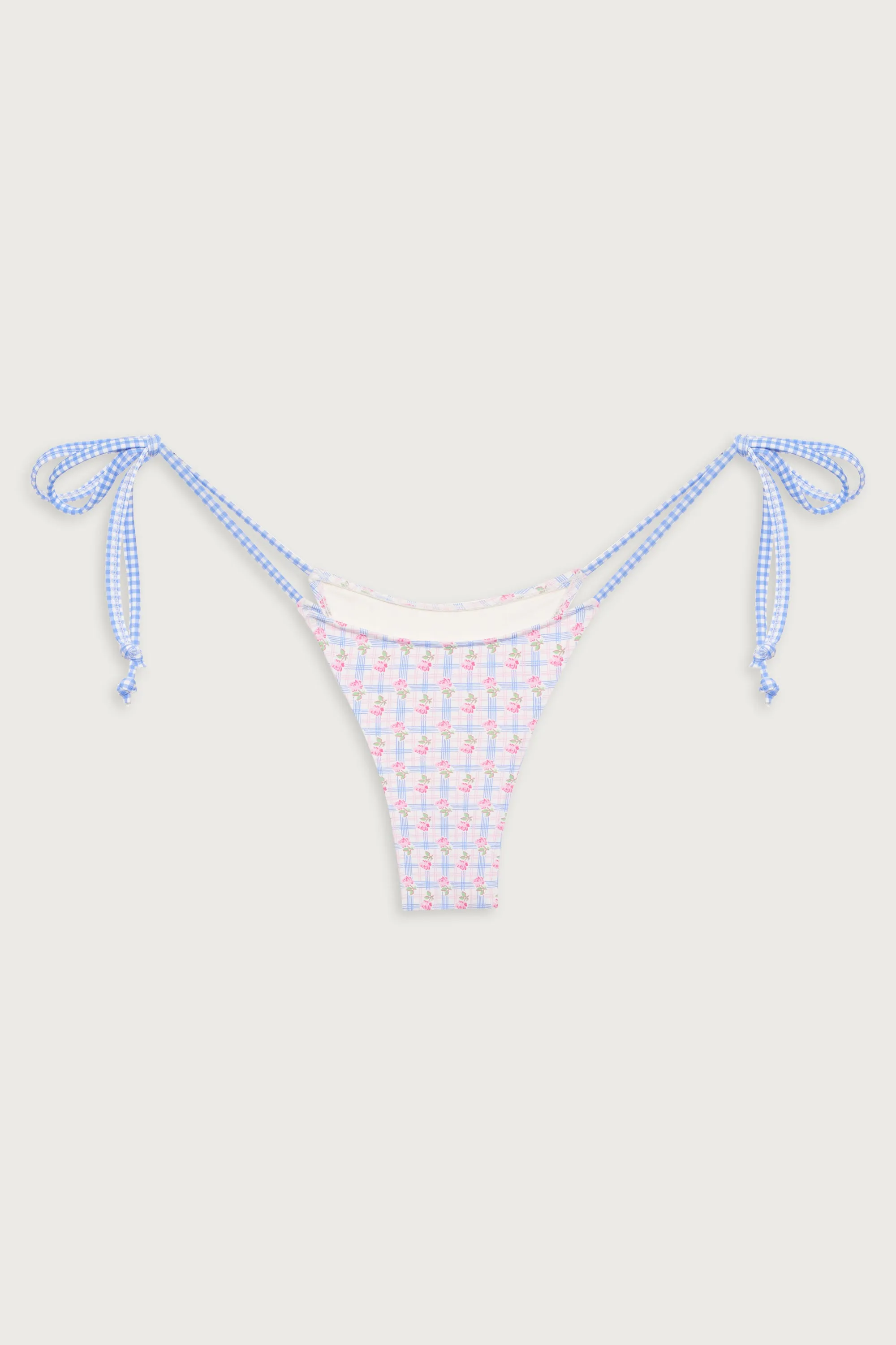 Divine Plaid Skimpy Bikini Bottom - Rose Picnic