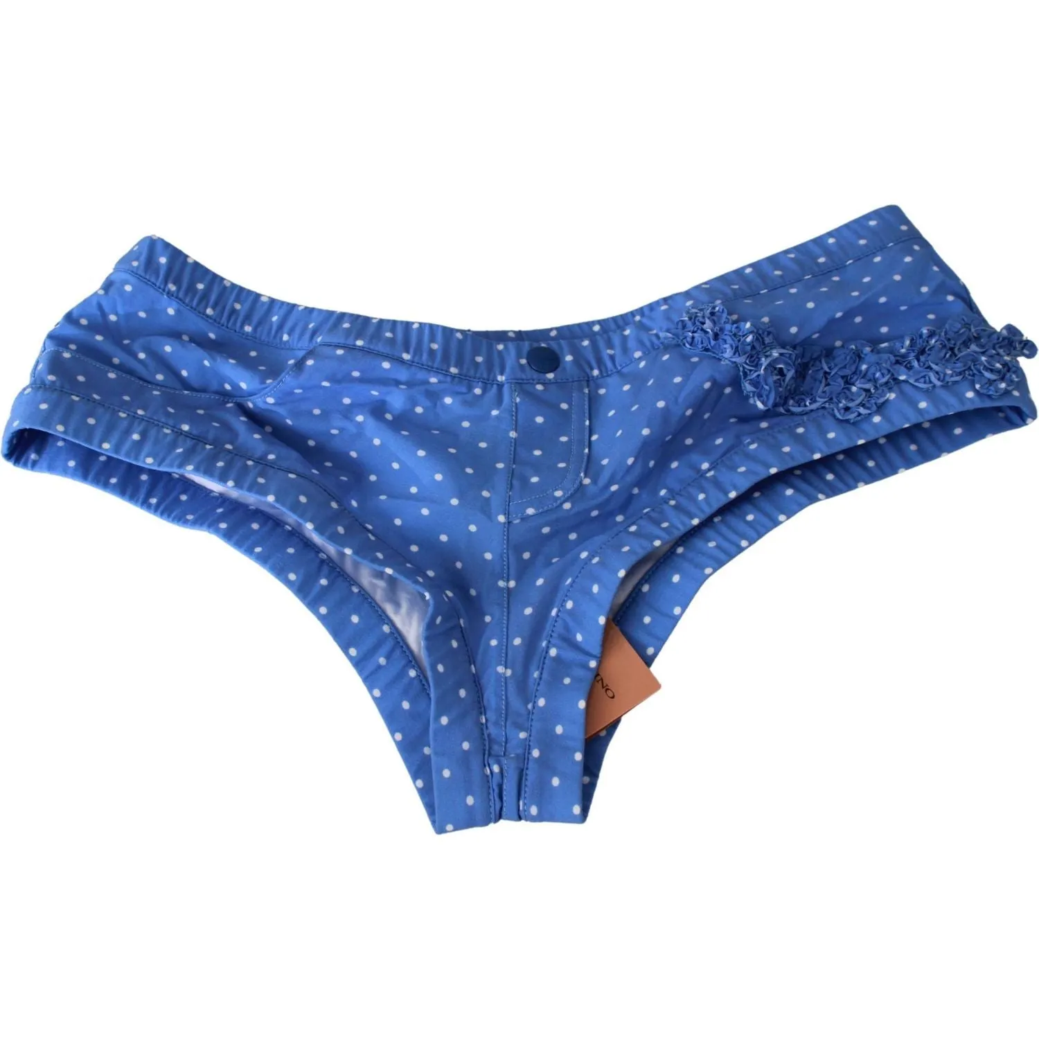 Ermanno Scervino Chic Blue Dotted Designer Bikini Set