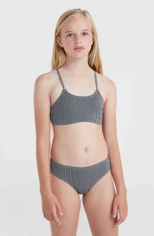 Essentials Bikini Set | Black Simple Stripe