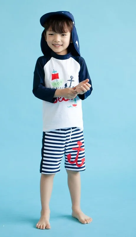 Faraway Seas 3/4 Sleeve Swimsuit Set