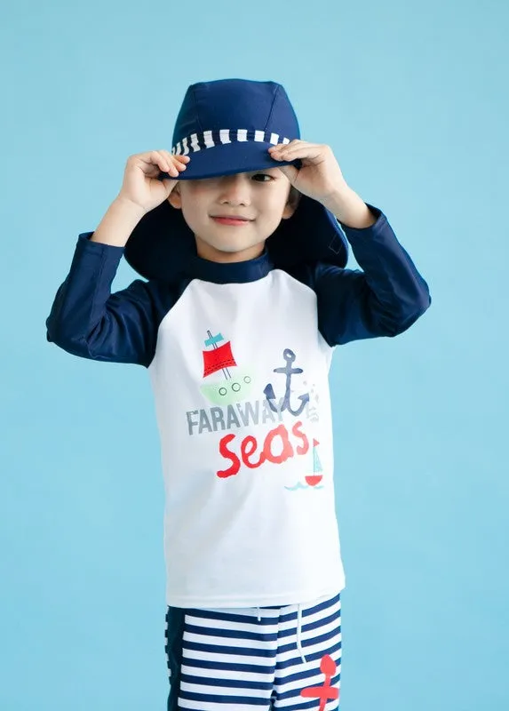 Faraway Seas 3/4 Sleeve Swimsuit Set