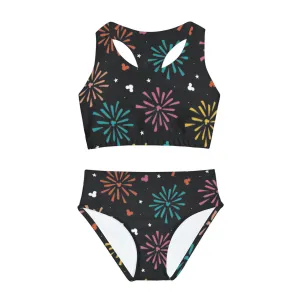 Firework Mouse Girls Two Piece Swimsuit