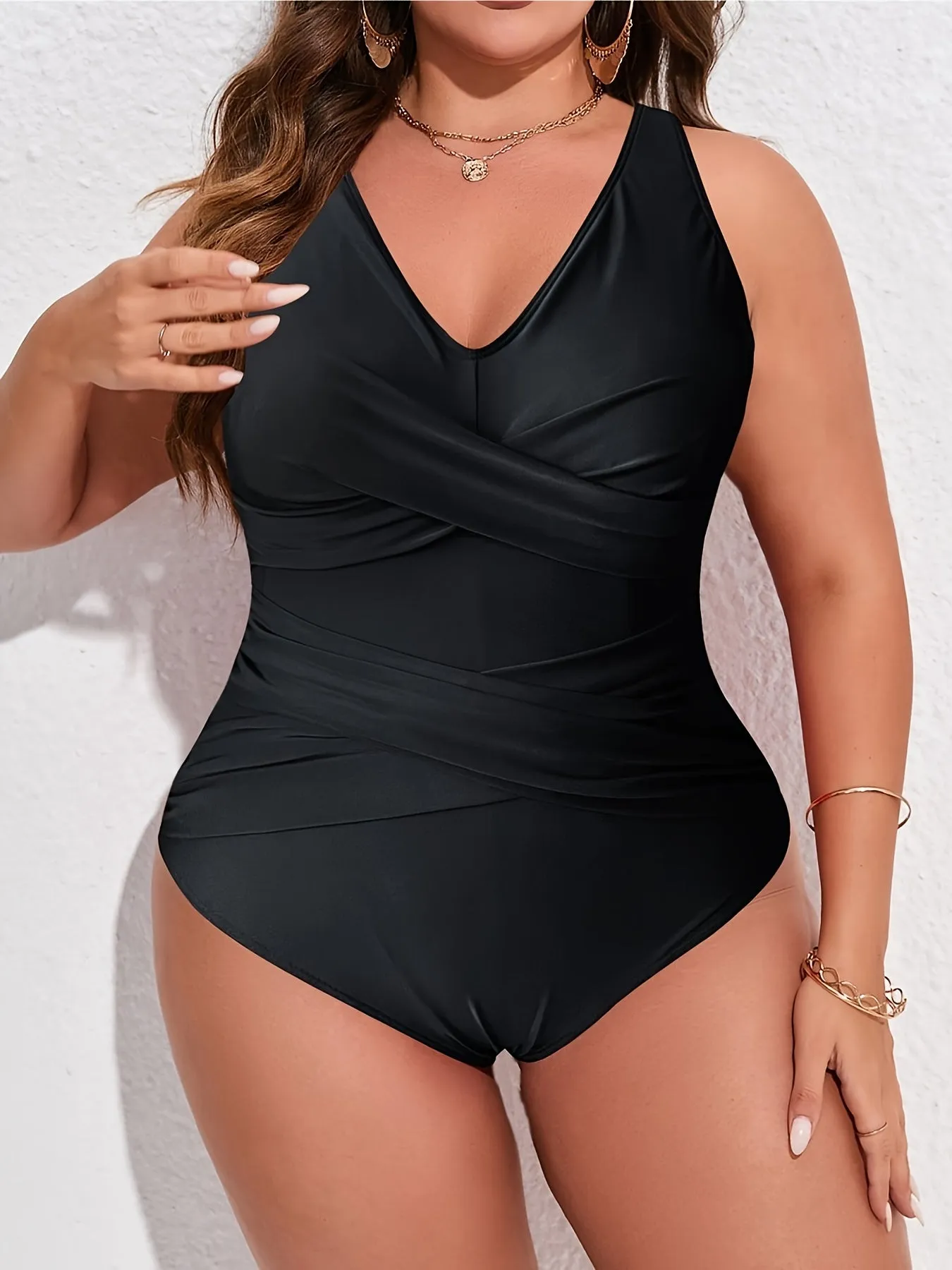 Flattering Plus Size Womens Swimsuit with Tummy Control