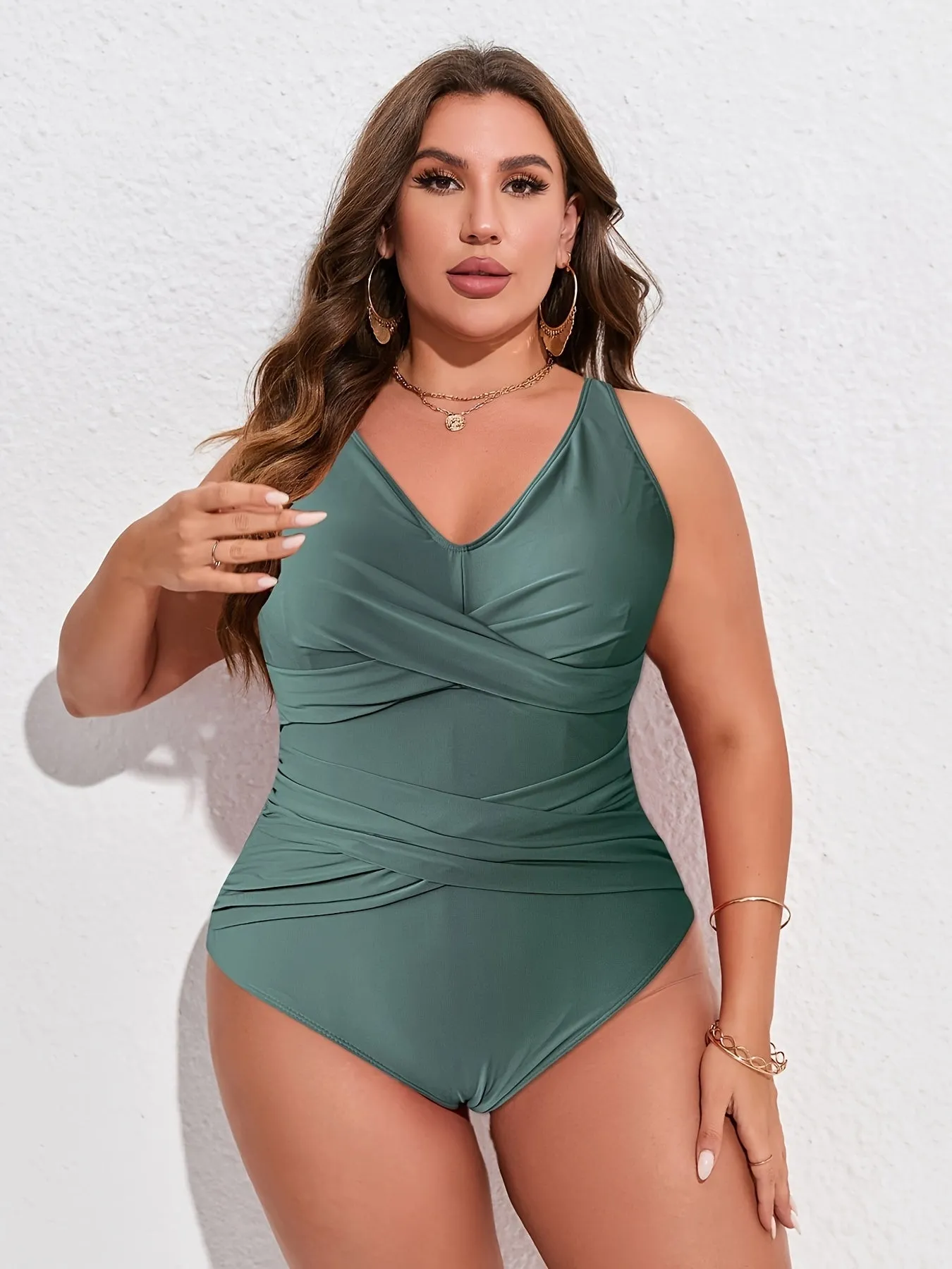 Flattering Plus Size Womens Swimsuit with Tummy Control