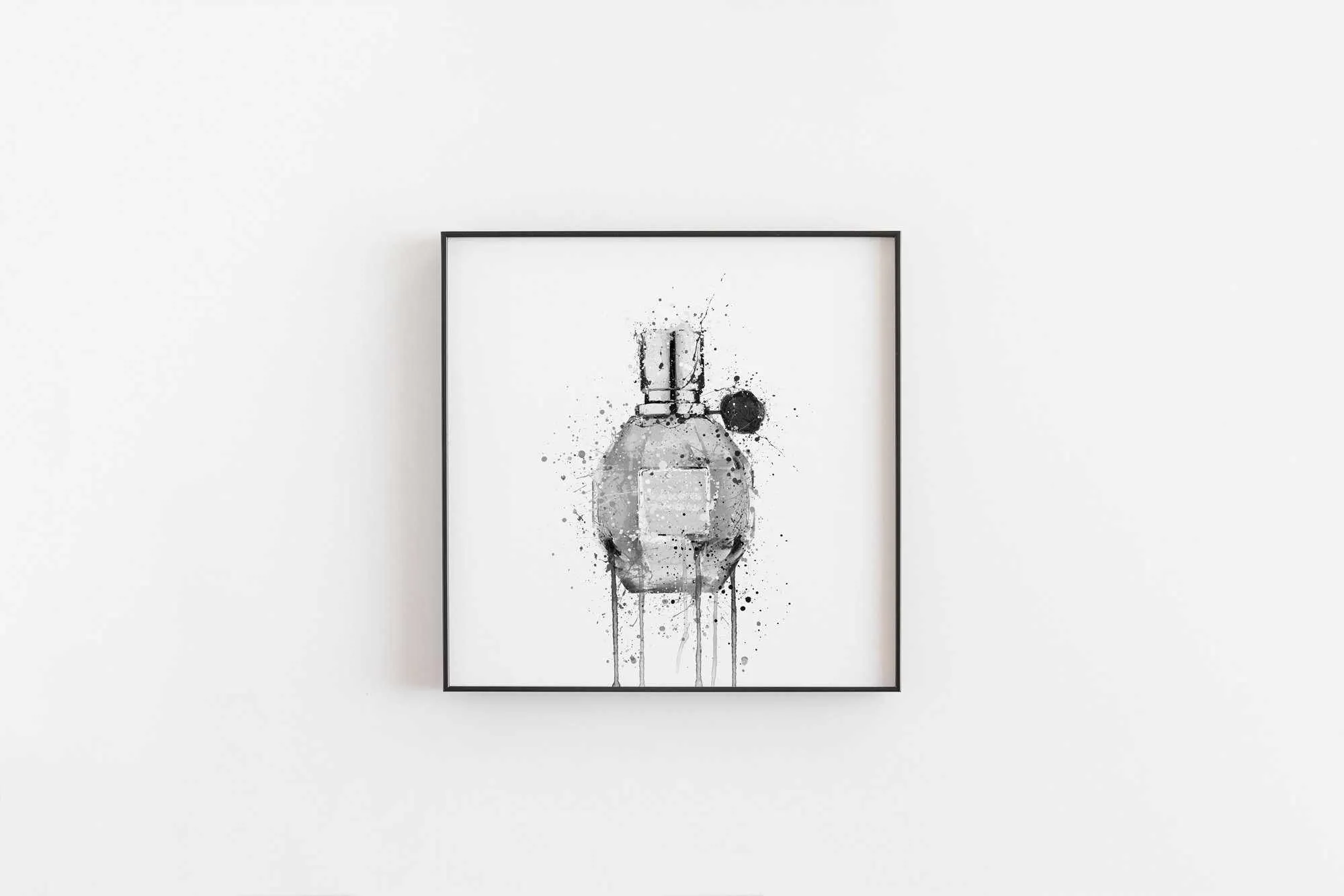 Fragrance Bottle Wall Art Print 'Miss Mauve' (Grey Edition)