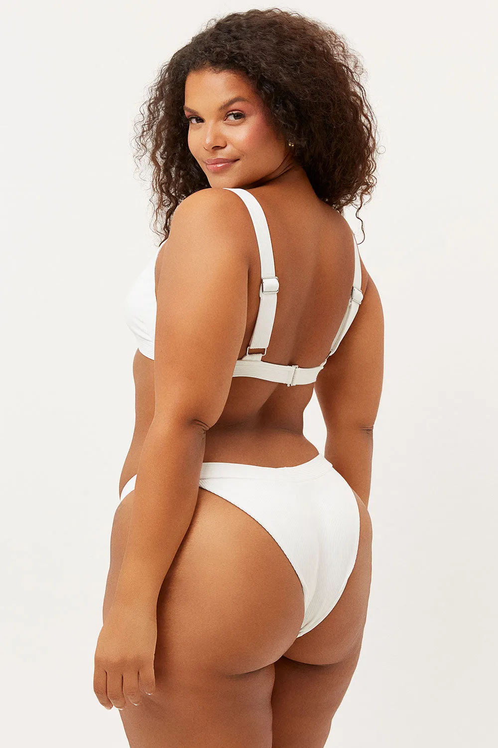 Grace Cheeky Bikini Bottom - White