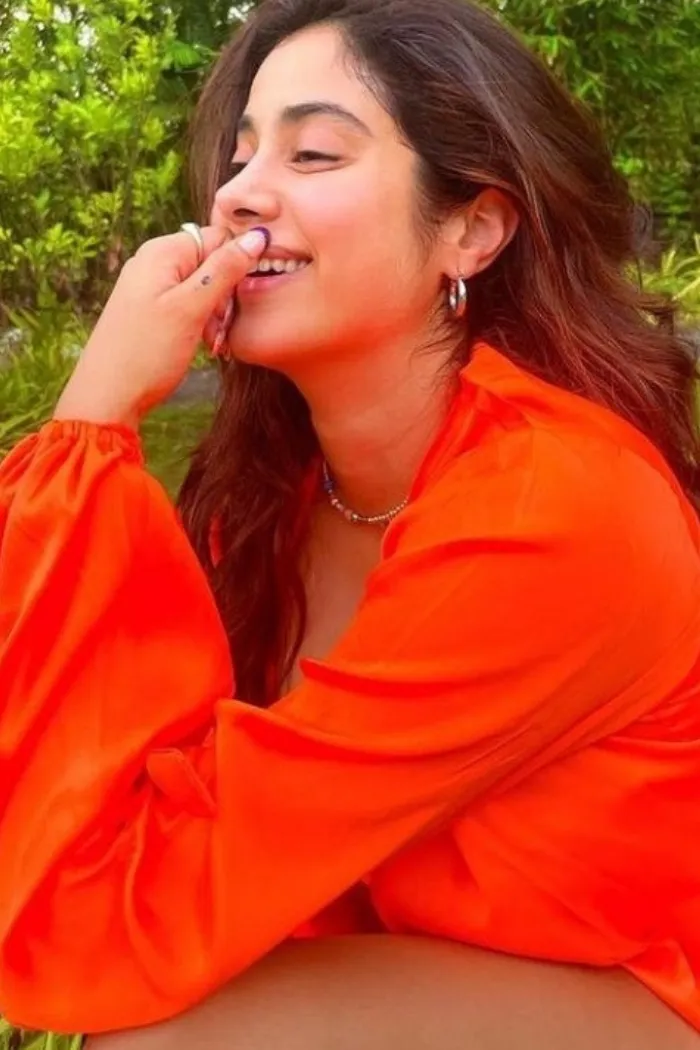 Janhvi Kapoor in our Orange  is the new black cover up