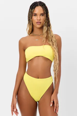 Jean Plissé Bandeau Bikini Top - Pina Colada