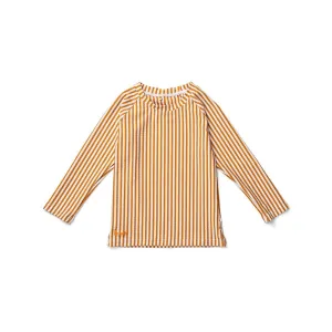 Liewood Noah Swim Tee Seersucker Stripe Mustard/White