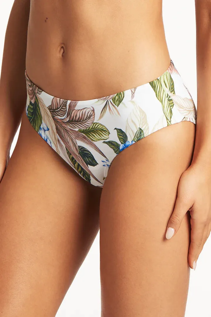 Lost Paradise Mid Bikini Pant White