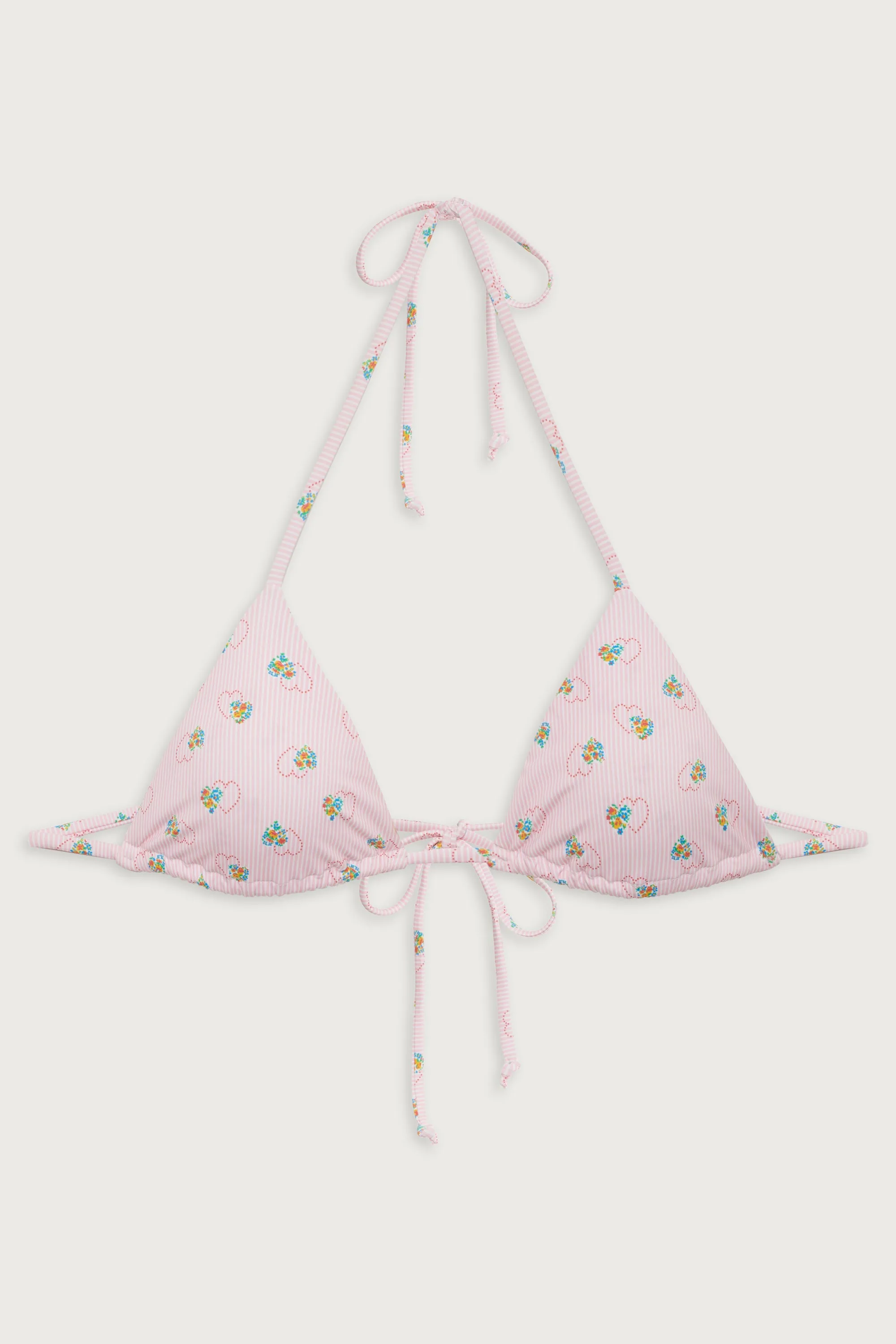 Nick Reversible Triangle Bikini Top - Sweetheart Stripe