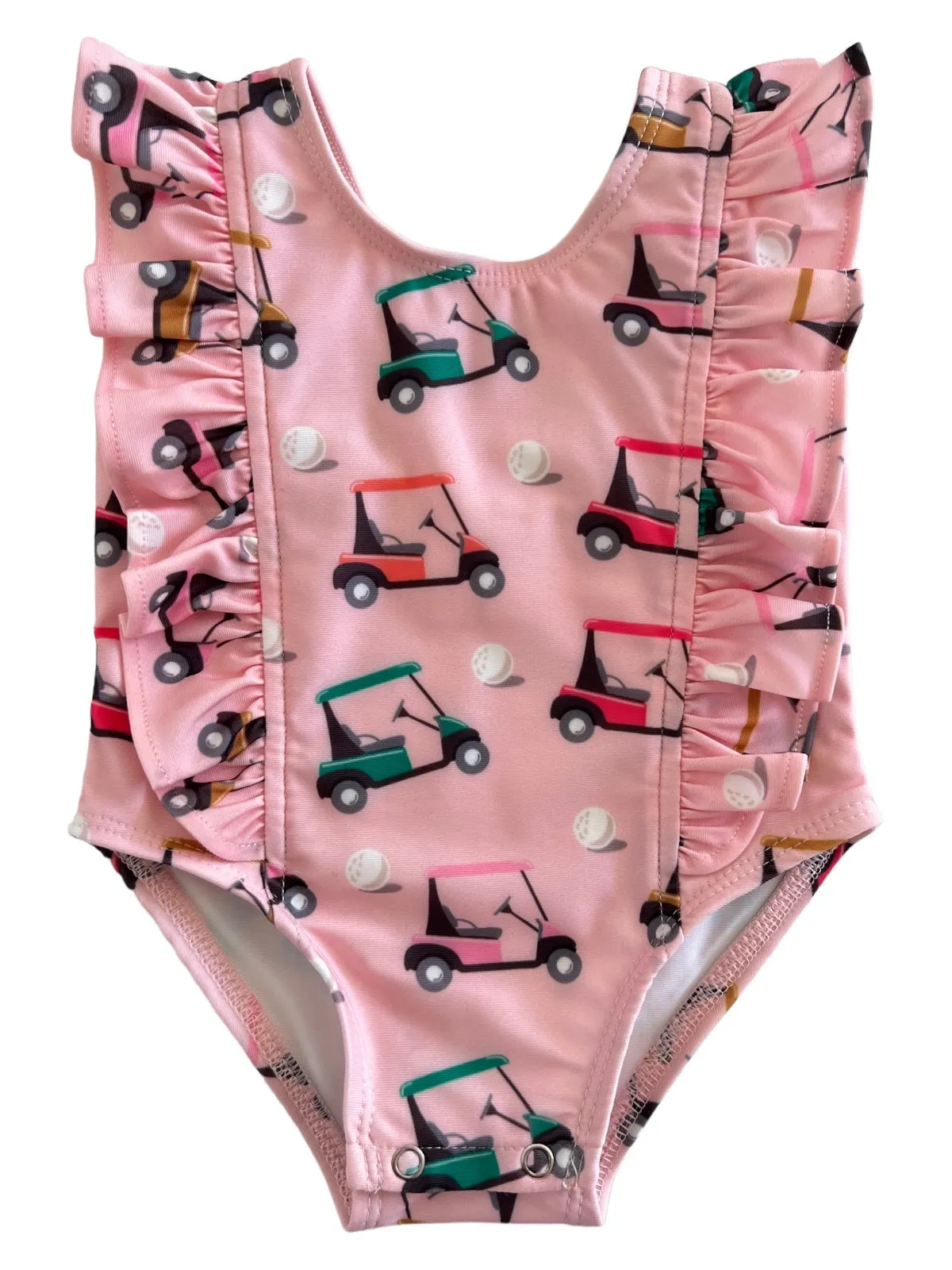 Pink Golf Cart / Monaco Swimsuit / UPF 50 