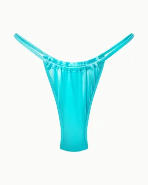 Ruched Micro Bikini Bottom | Aqua