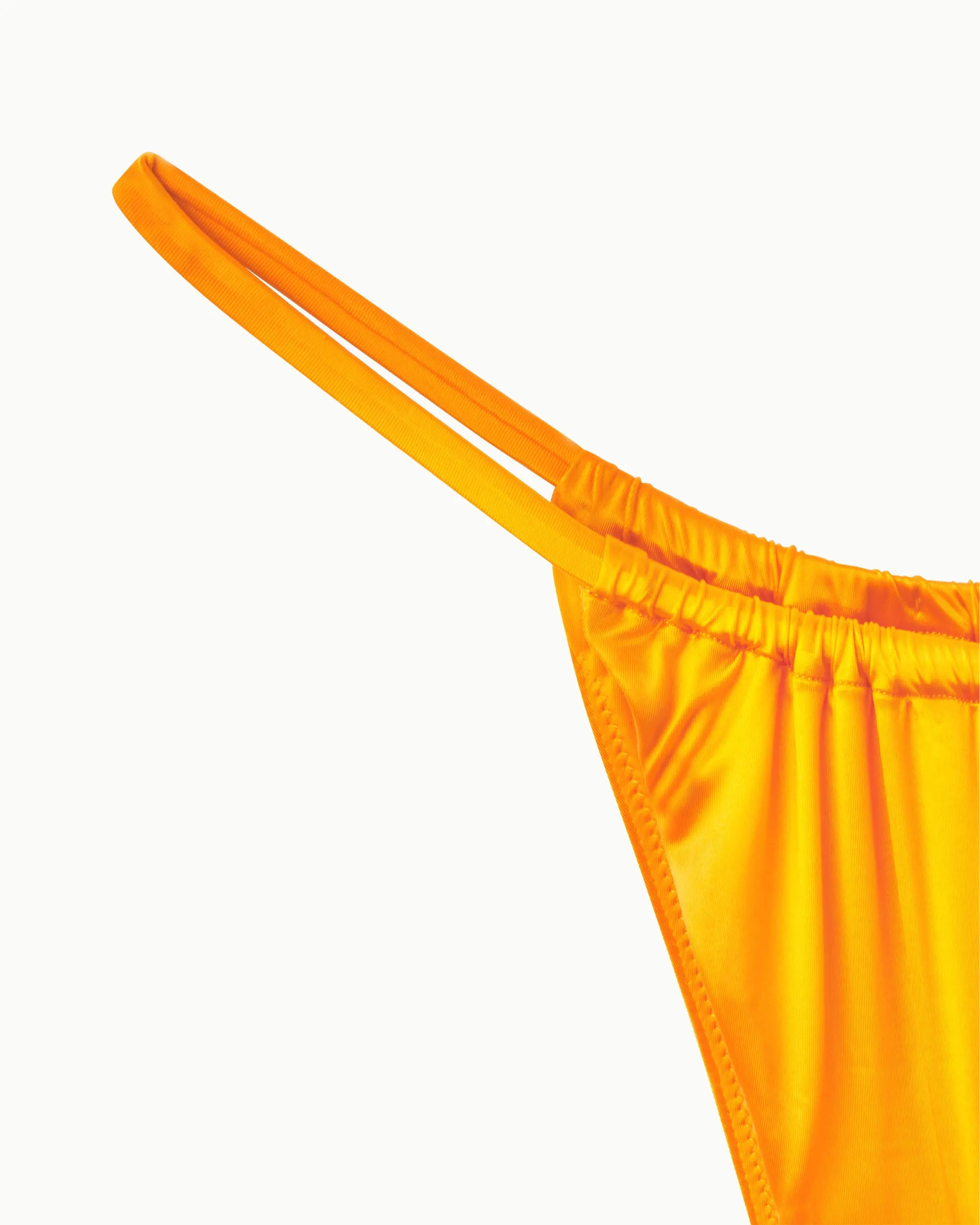 Ruched Micro Bikini Bottom | Tangerine