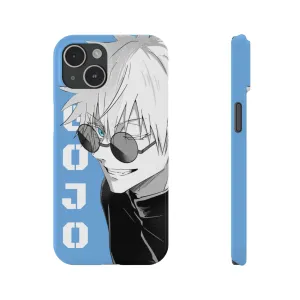 Slim Phone Case - Gojo Satoru Design - Blue