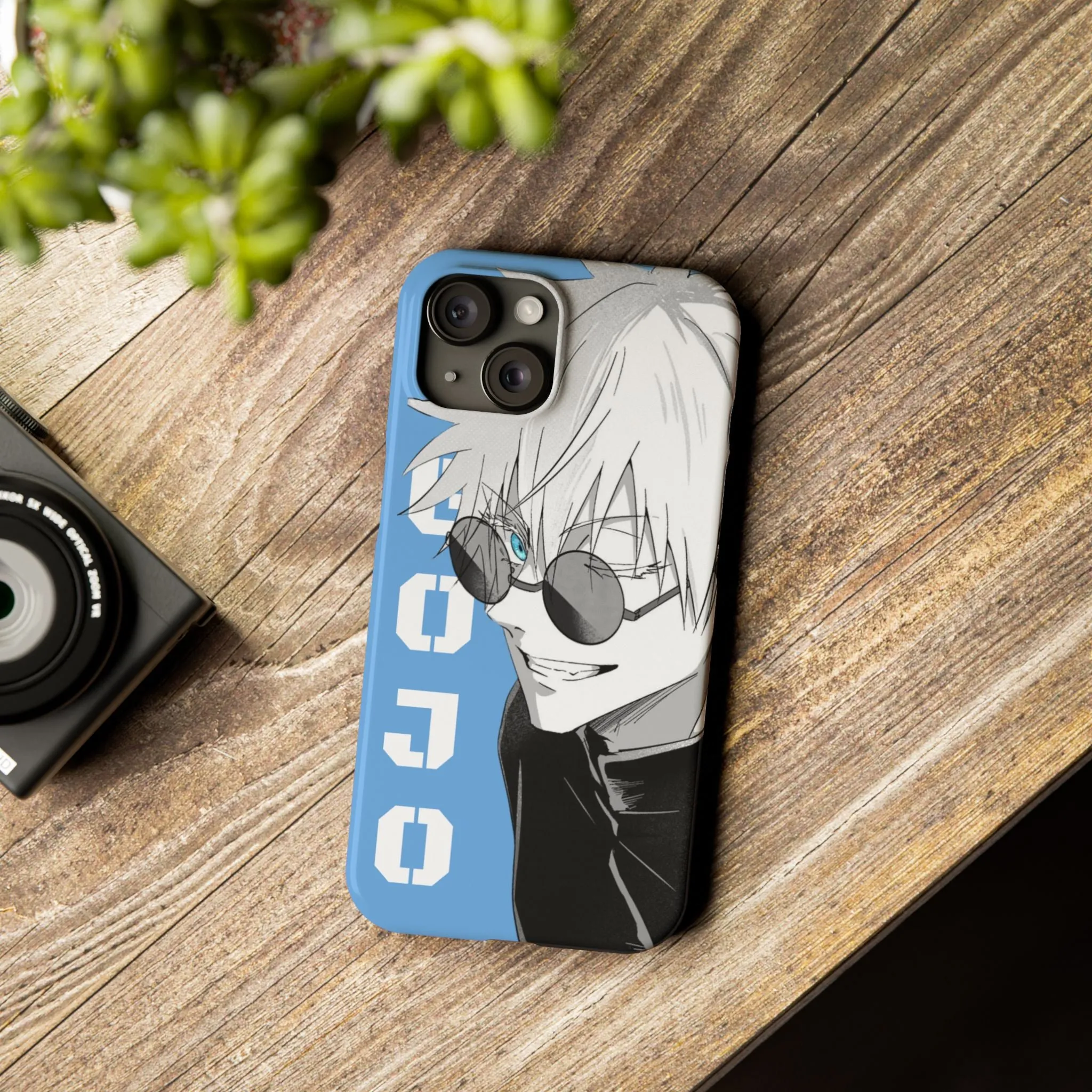 Slim Phone Case - Gojo Satoru Design - Blue