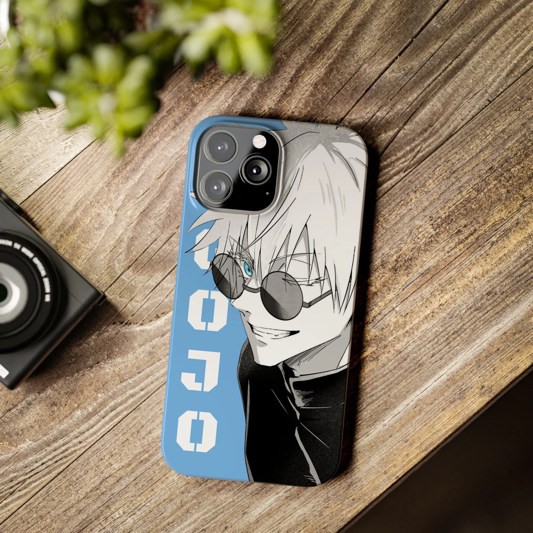 Slim Phone Case - Gojo Satoru Design - Blue