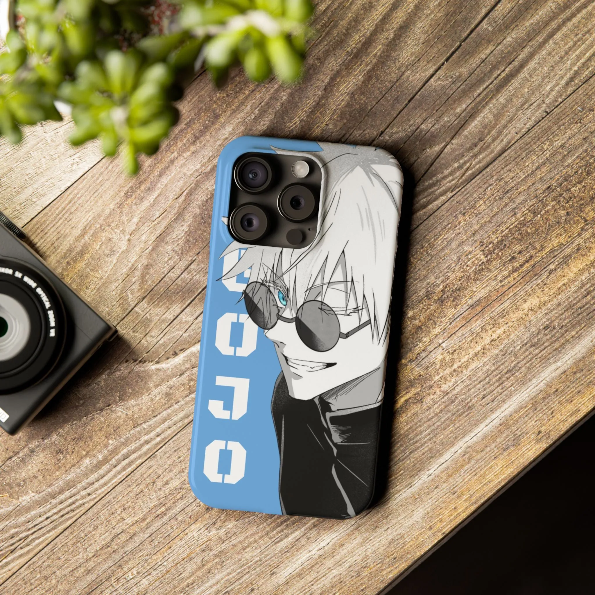 Slim Phone Case - Gojo Satoru Design - Blue