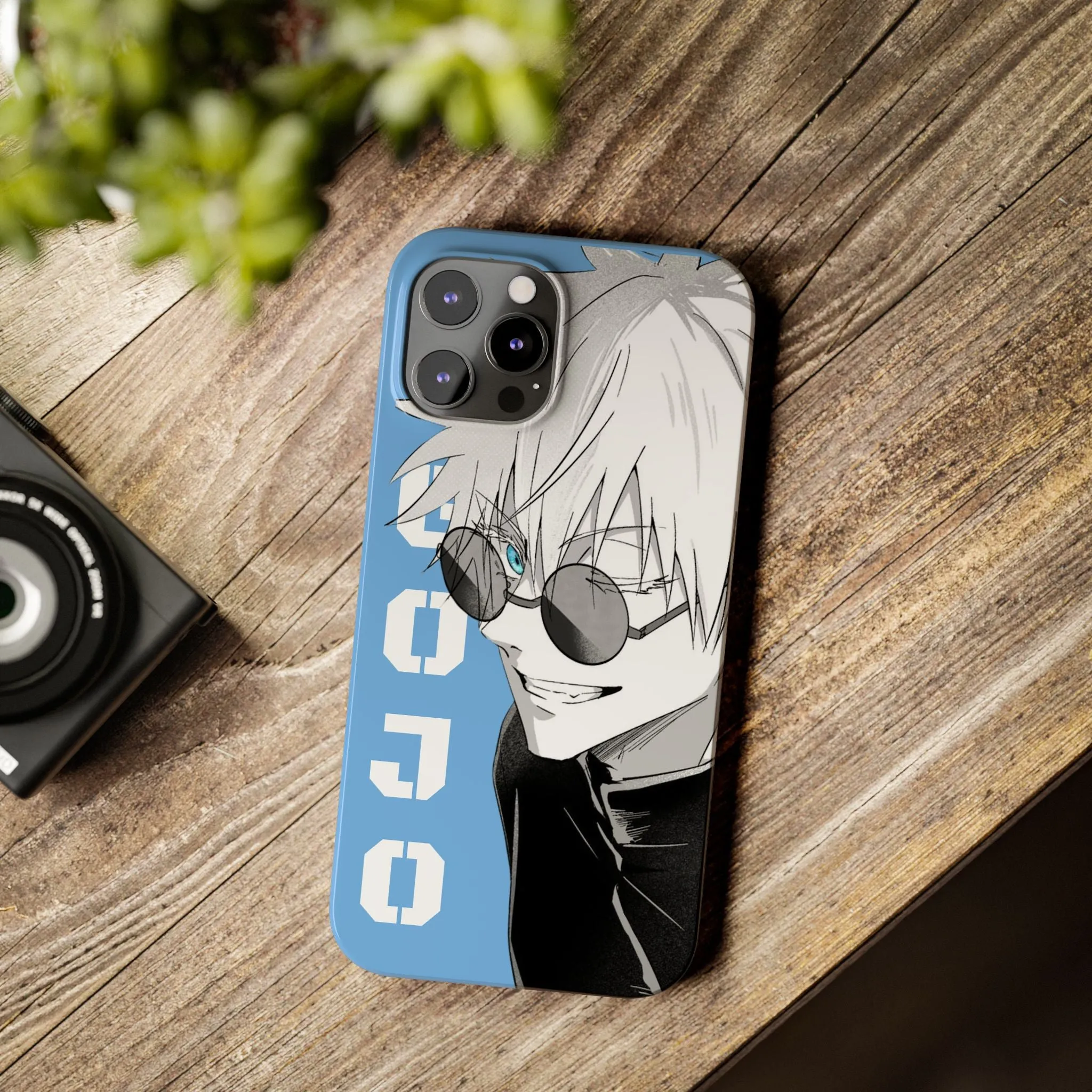 Slim Phone Case - Gojo Satoru Design - Blue