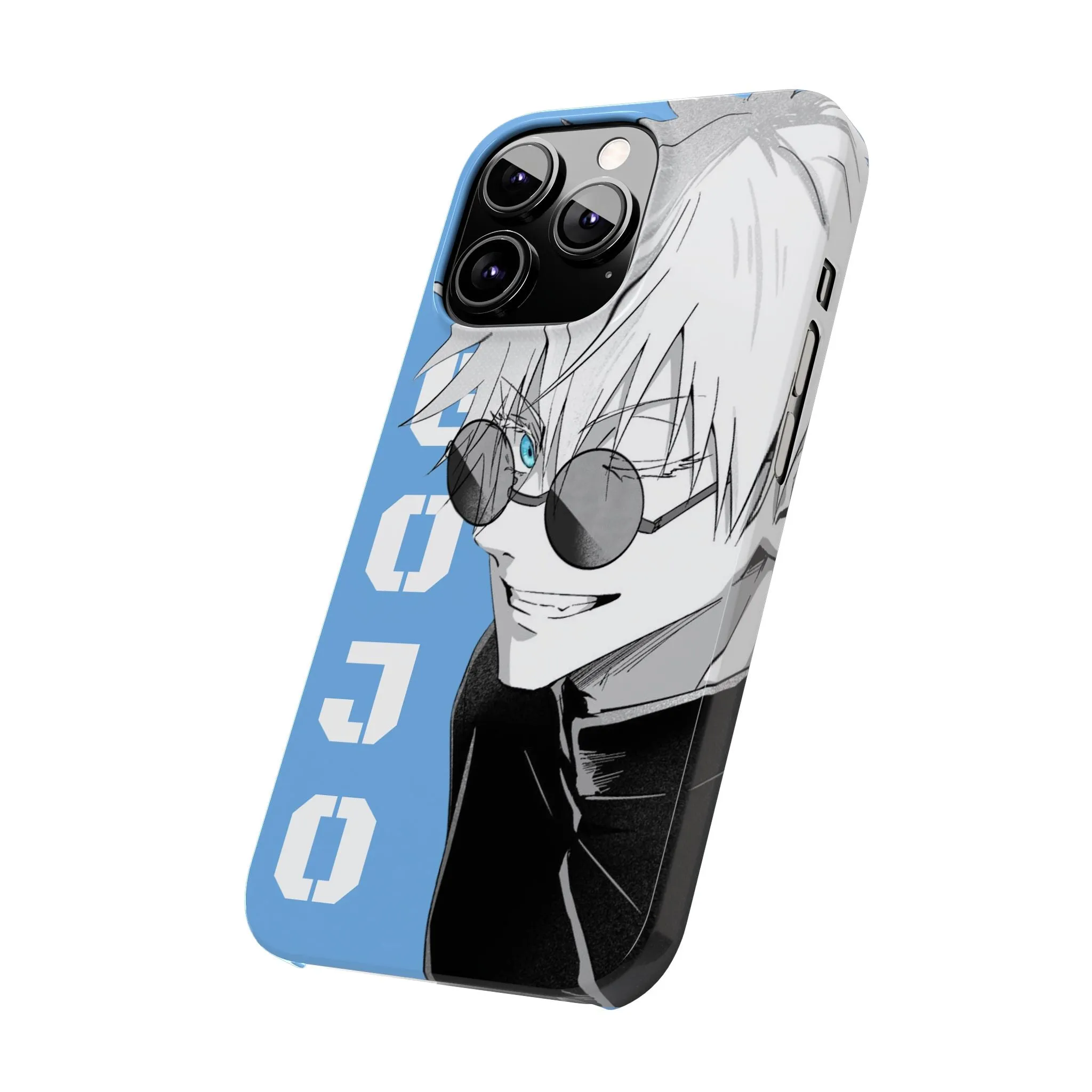 Slim Phone Case - Gojo Satoru Design - Blue