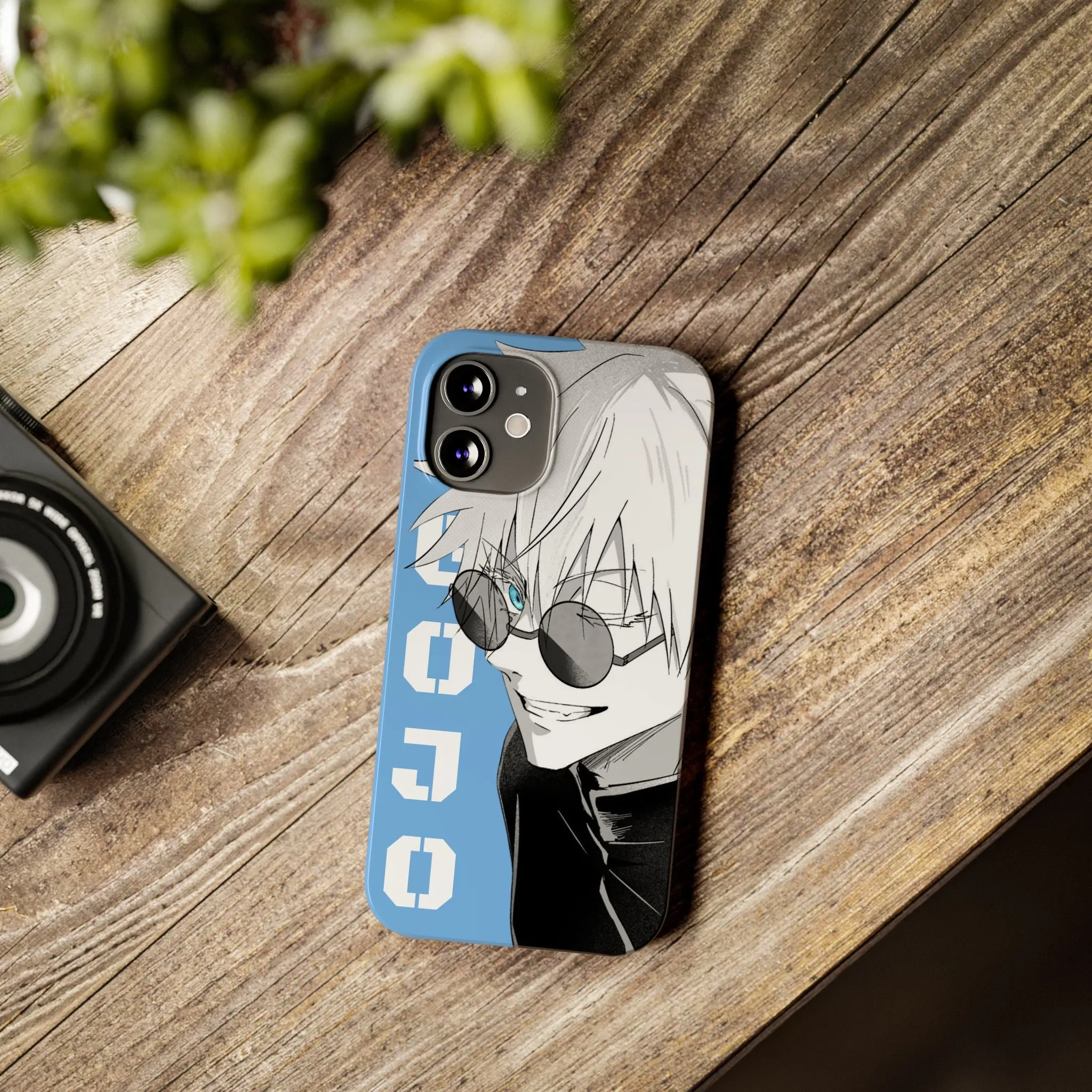 Slim Phone Case - Gojo Satoru Design - Blue