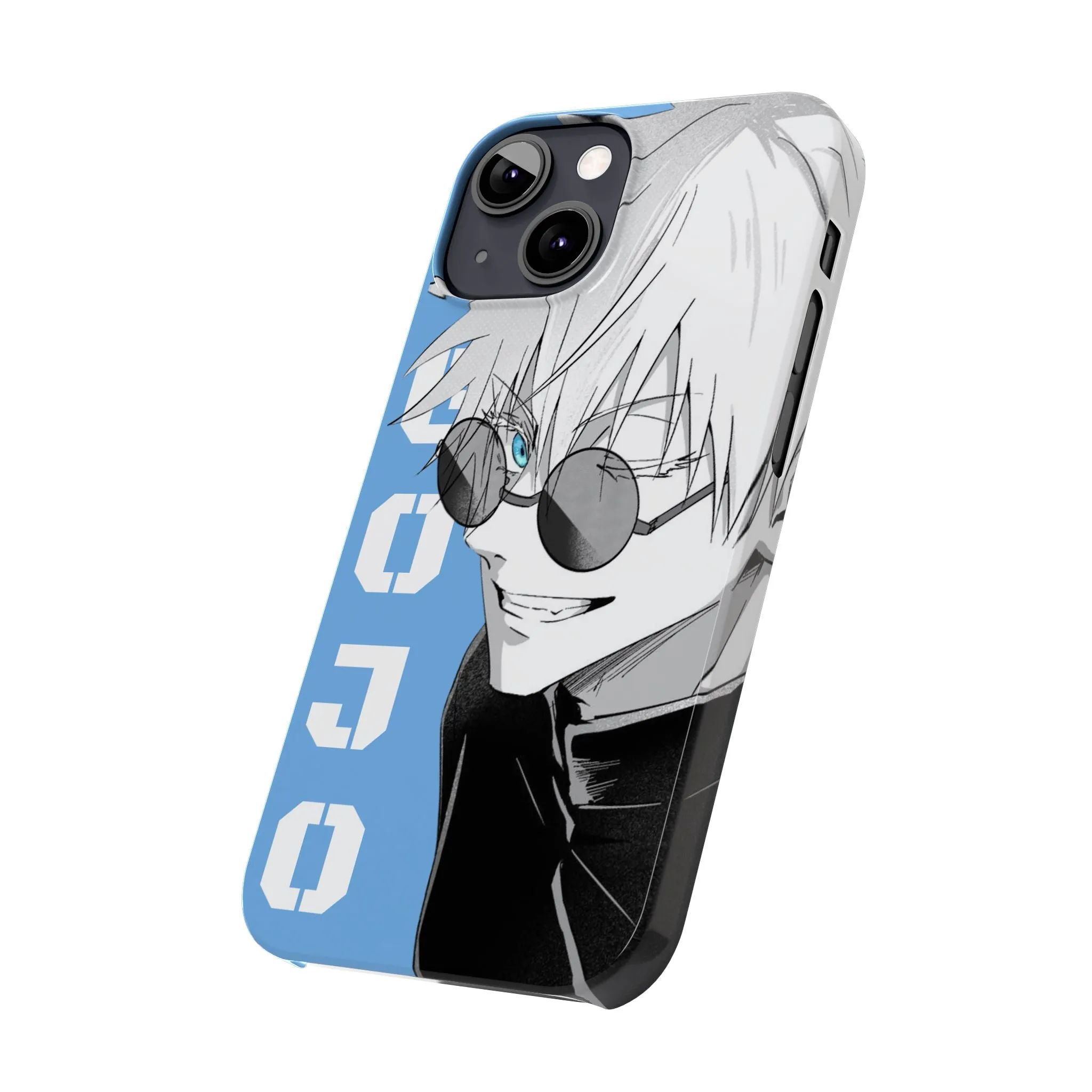 Slim Phone Case - Gojo Satoru Design - Blue