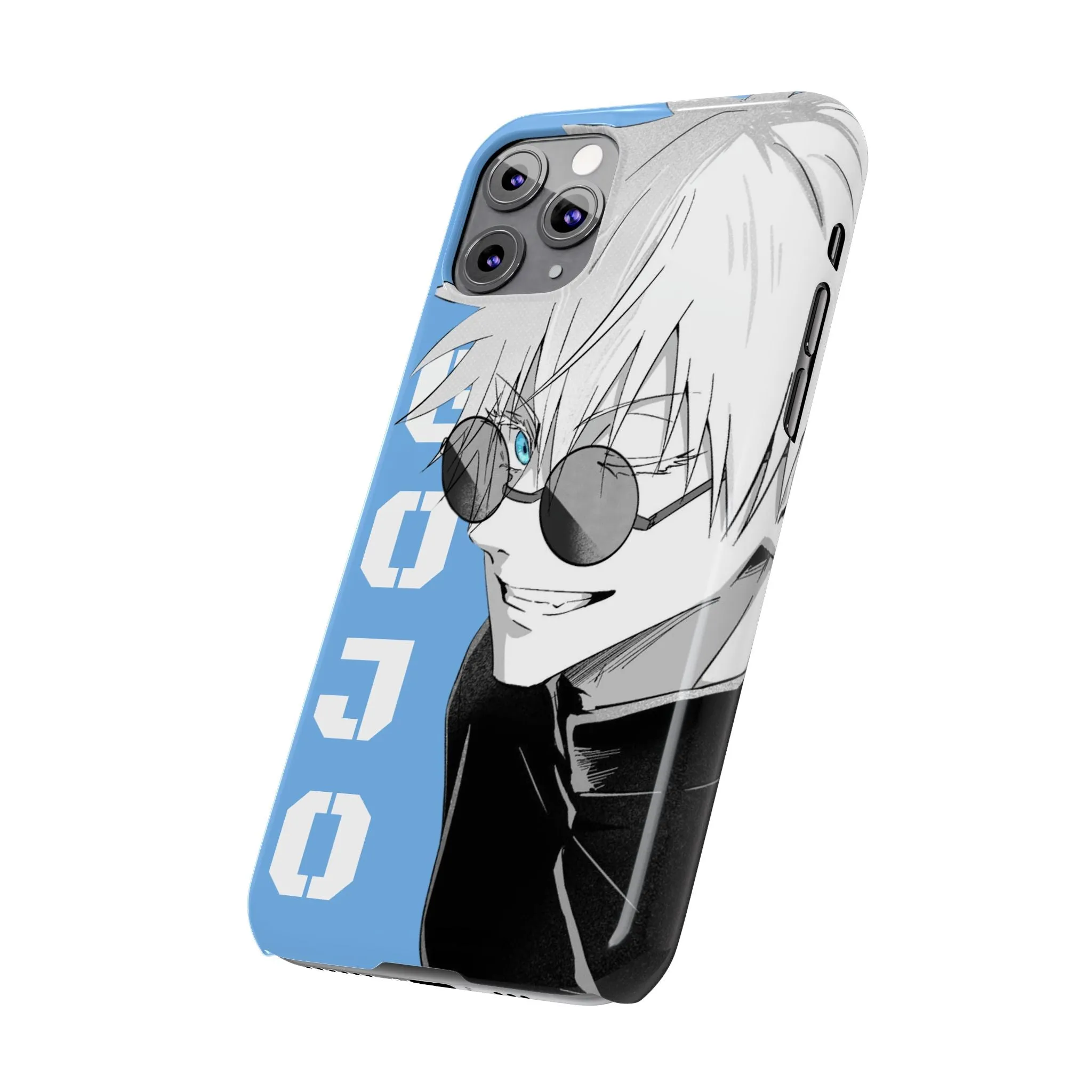 Slim Phone Case - Gojo Satoru Design - Blue