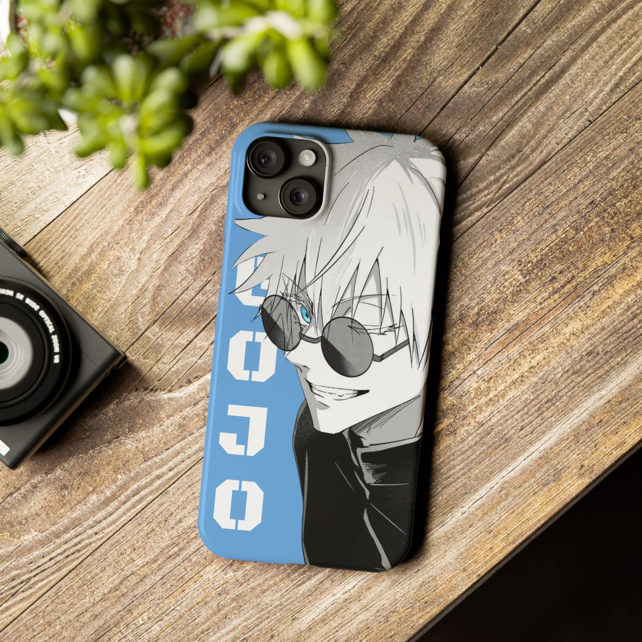 Slim Phone Case - Gojo Satoru Design - Blue