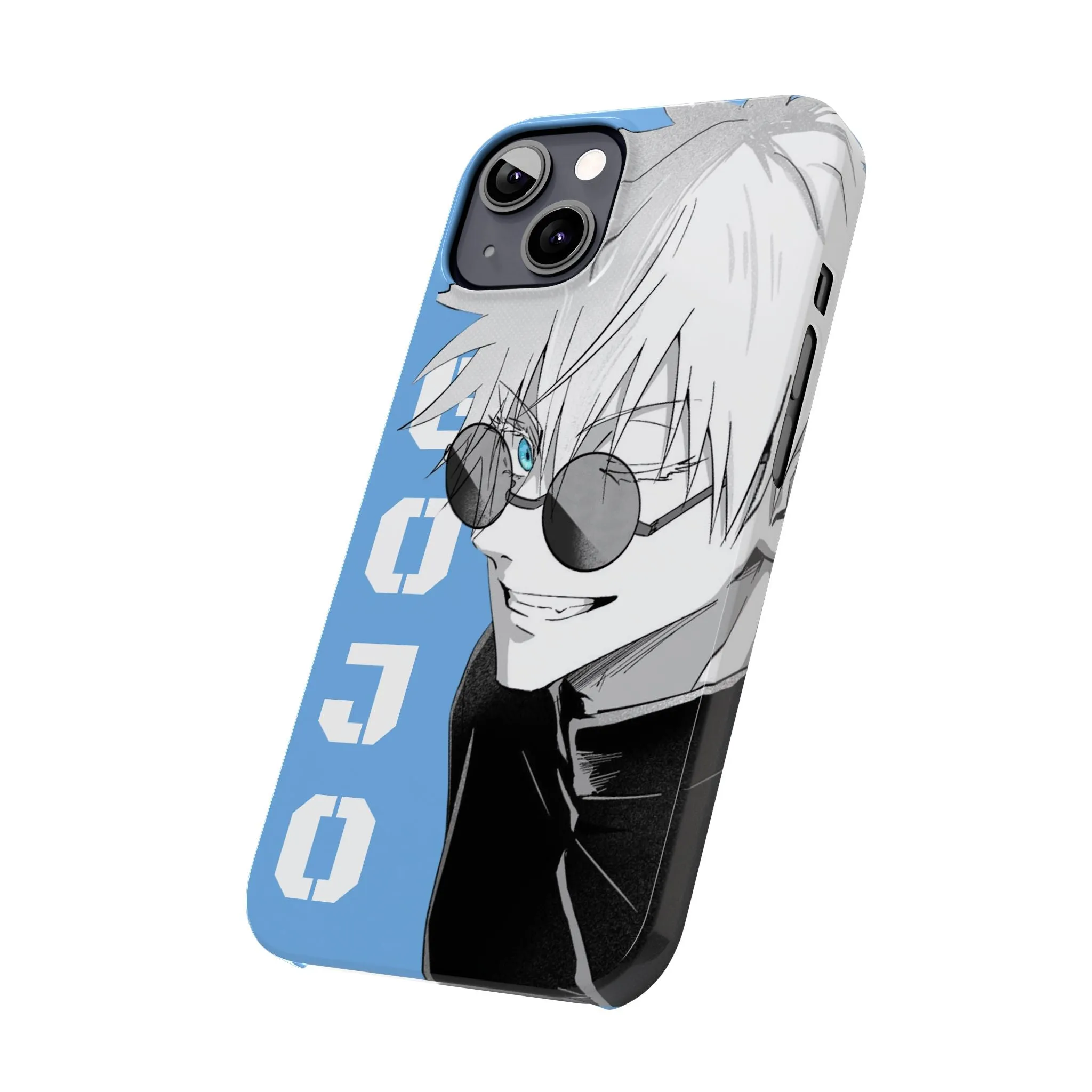 Slim Phone Case - Gojo Satoru Design - Blue