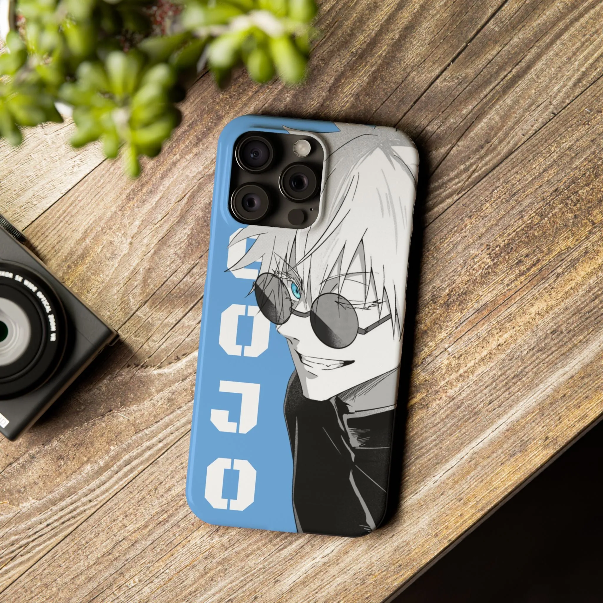 Slim Phone Case - Gojo Satoru Design - Blue