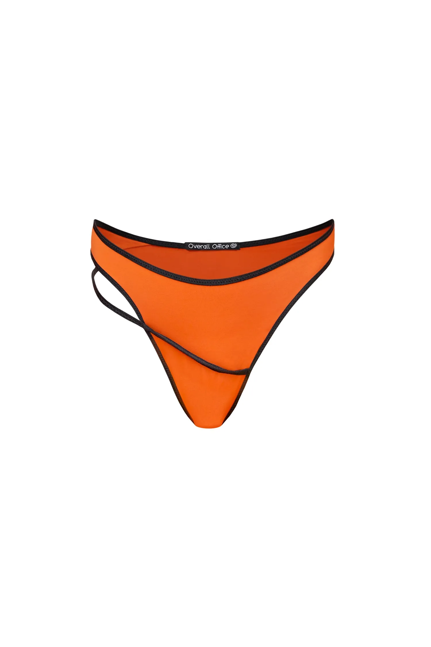 SPIRAL MID-RISE BIKINI BOTTOM / PUMPKIN