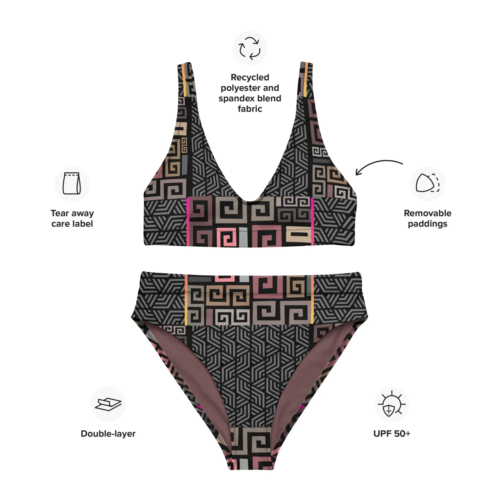 Squared Premium Recycled High-Waisted Bikini