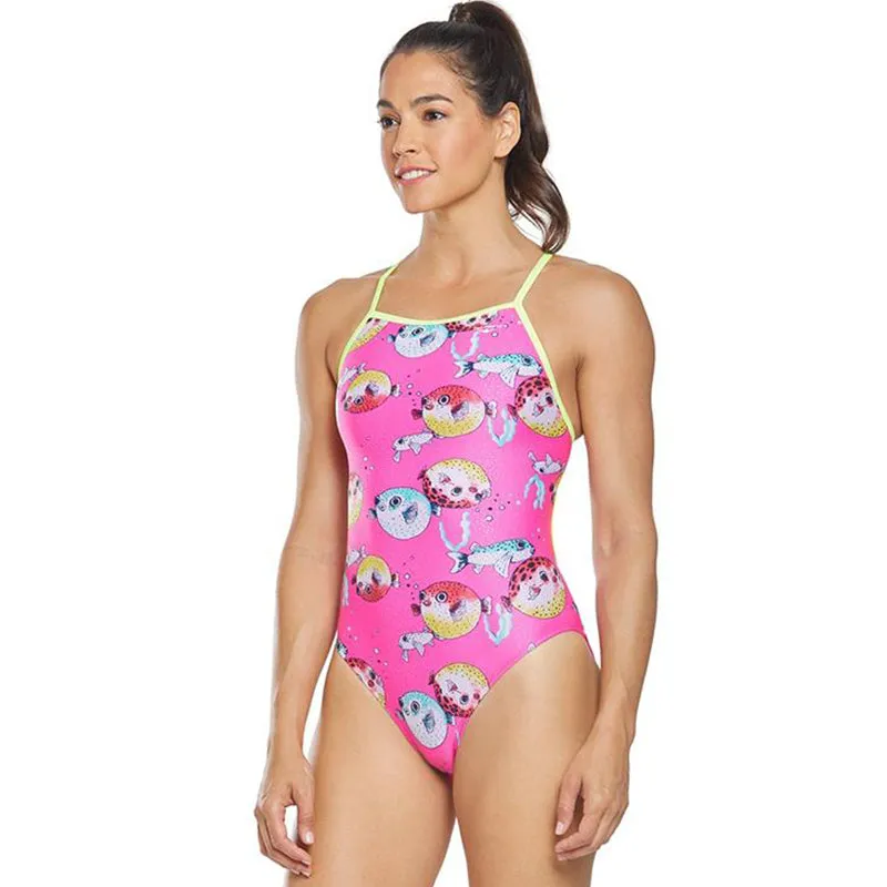 The Finals Funnies - Reel It In Foil Flutterback Swimsuit