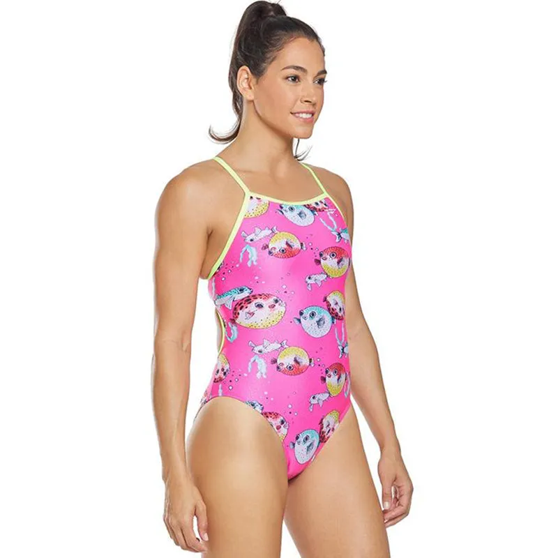 The Finals Funnies - Reel It In Foil Flutterback Swimsuit