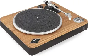 Wireless Turntable - Sustainable Materials, Vinyl Record Player with Wireless Bluetooth Connectivity, 2 Speed Belt, Built-in Pre-Amp