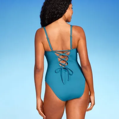 Women's Shaping Plunge High Leg One Piece Swimsuit - Shade & Shore